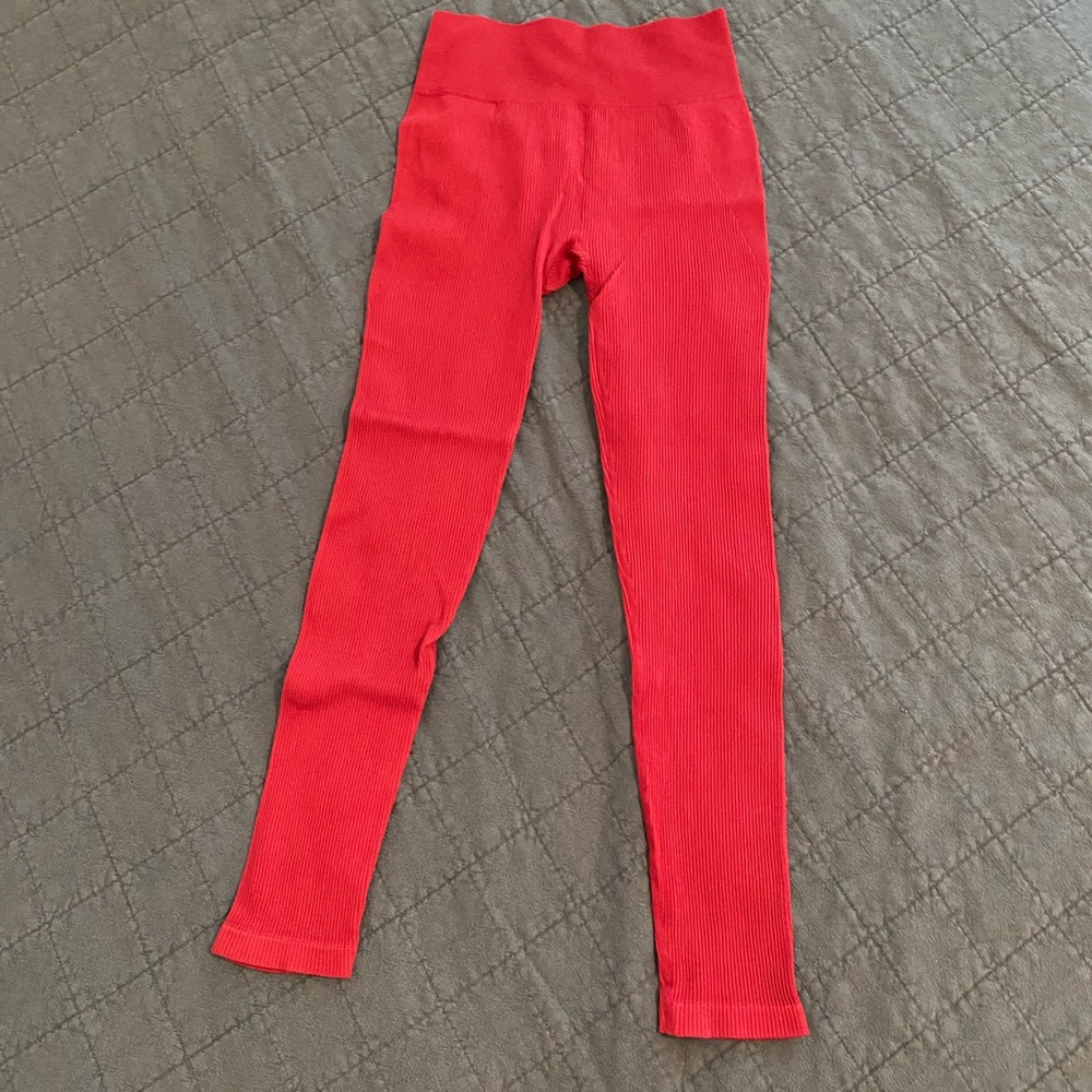 Red Betsey Johnson Performance Leggings - Picture 5 of 5